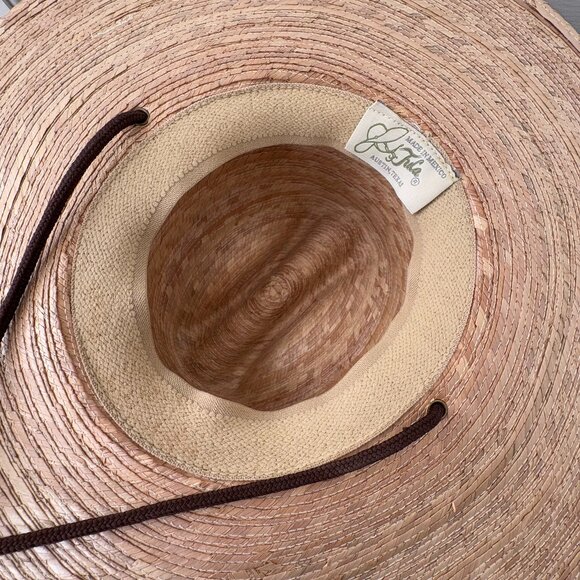 Tula Lifeguard Palm Straw Sun Hat S/M Unisex UPF 50+ Protect Chinstrap Wide Brim - Picture 11 of 13
